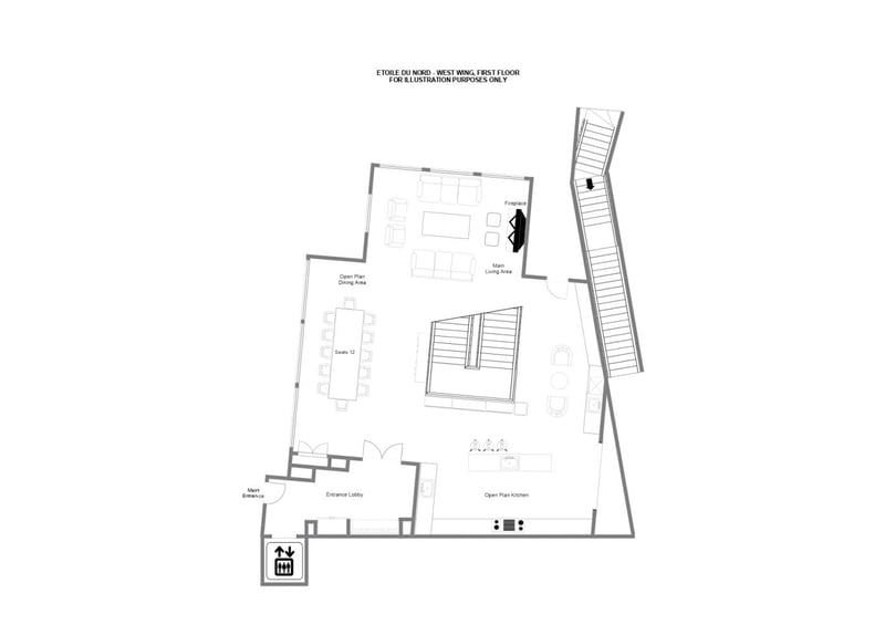 Etoile du Nord – West Wing - First floor Floorplan