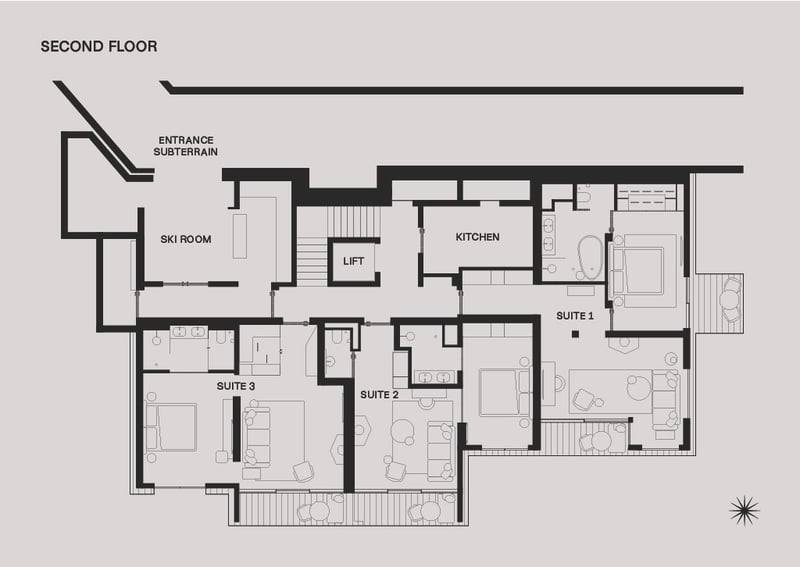 Le Chalet - Second floor Floorplan
