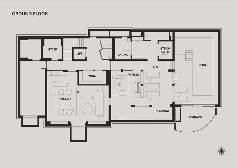 Le Chalet - Ground floor Floorplan