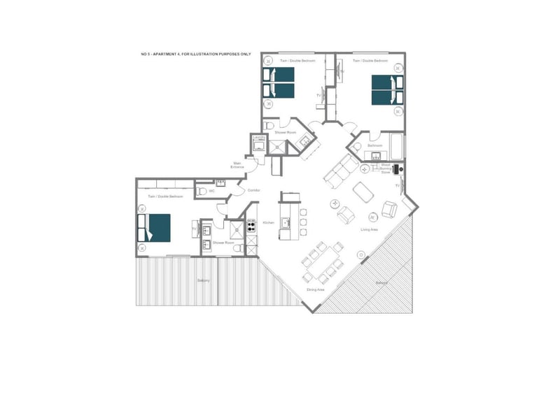 No. 5, Apartment 4 - 2nd floor  Floorplan