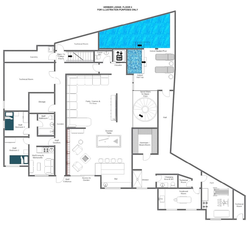 The Lodge - Floor 0  Floorplan