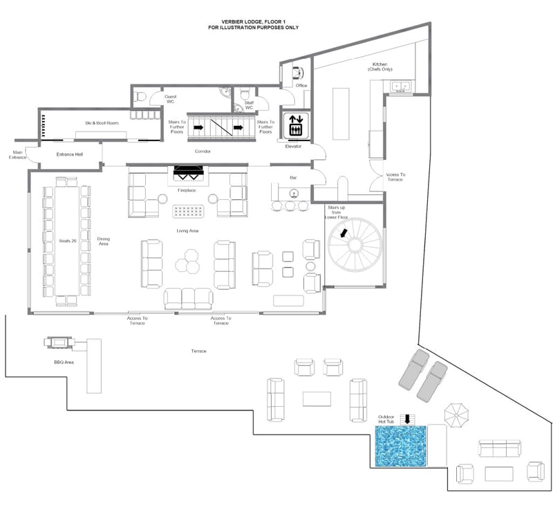 The Lodge - Floor 1  Floorplan