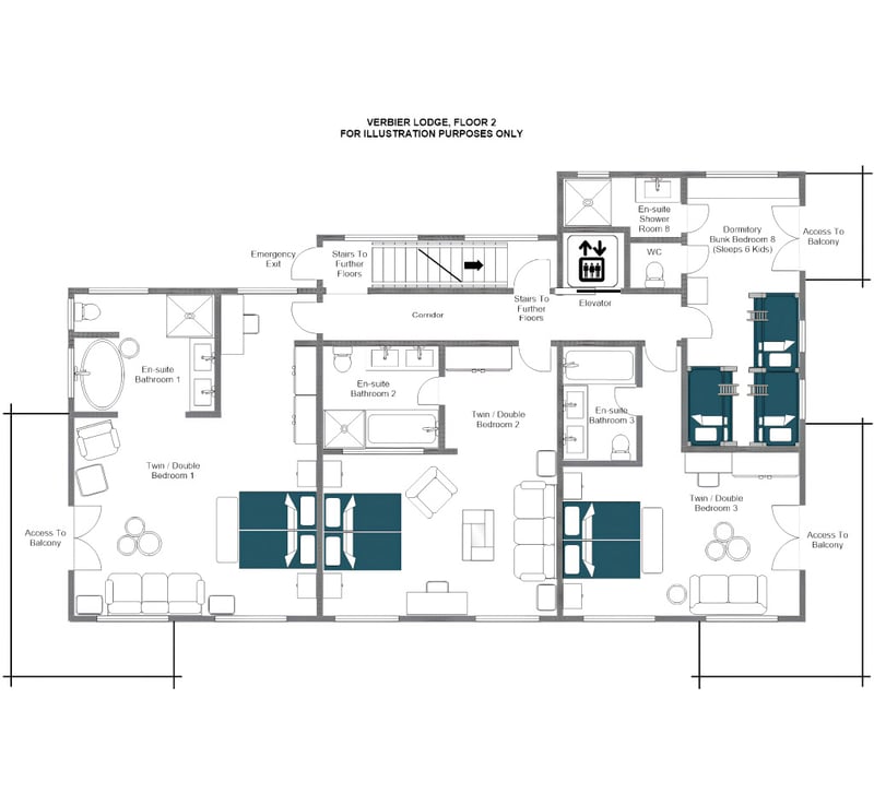 The Lodge - Floor 2  Floorplan