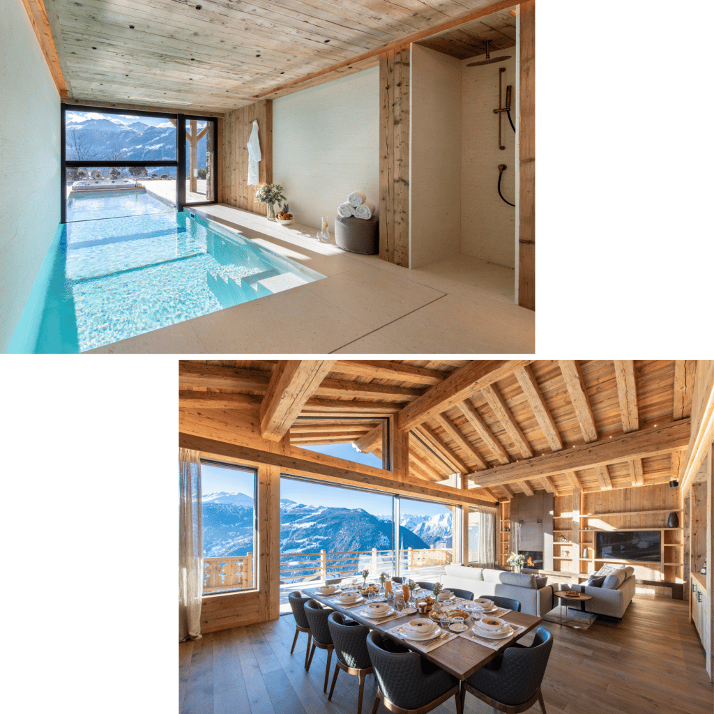 Catered chalet verbier with swimming pool 