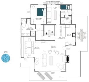 Chalet Bibi - Top floor Floorplan