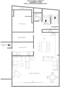 Chalet Denali - Lower ground floor Floorplan