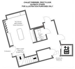 Chalet Pierrier - First floor Floorplan