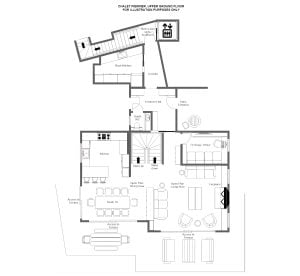Chalet Pierrier - Upper ground floor Floorplan