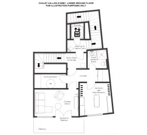 Chalet Vallon D’Arbi - Lower ground floor Floorplan
