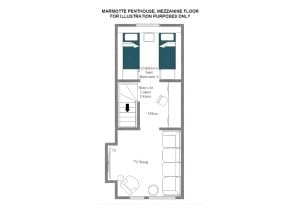 Marmotte Penthouse - Mezzanine floor Floorplan